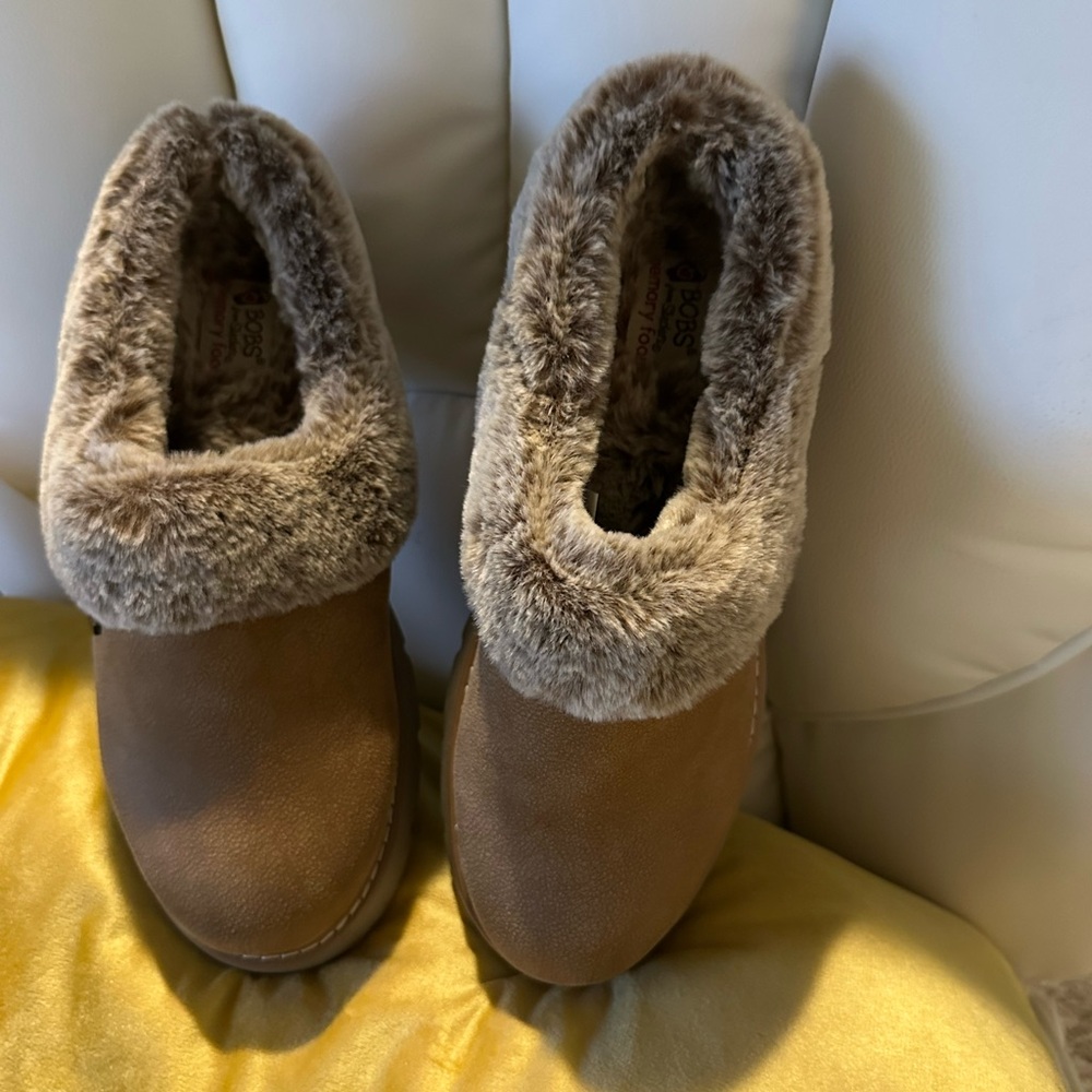 BOBS from Skechers Plush Faux Fur Slippers